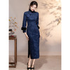 深蓝色加绒加厚新中式连衣裙日常可穿LSB4166 商品缩略图2