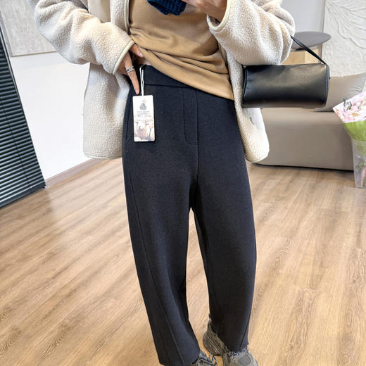 神裤！2025精修斜裁9分羊毛奶奶裤冬季遮肉毛呢休闲裤！ 商品图1