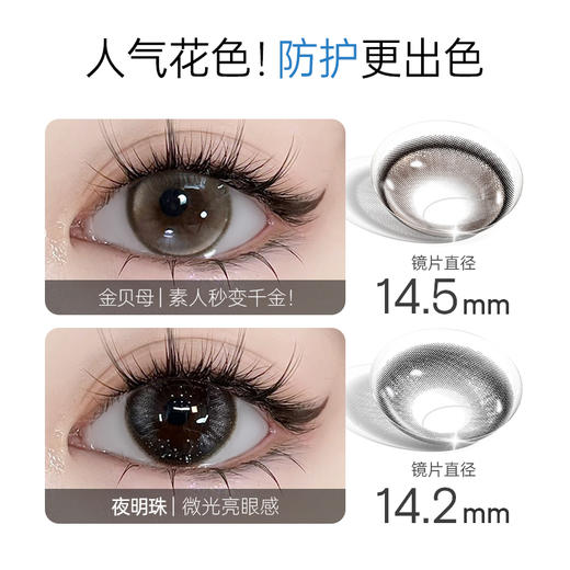 【随心戴】Kilala可啦啦柔光灯系列防蓝光双抗美瞳女日抛大小直径10片装官网(升级无色防蓝光） 商品图6