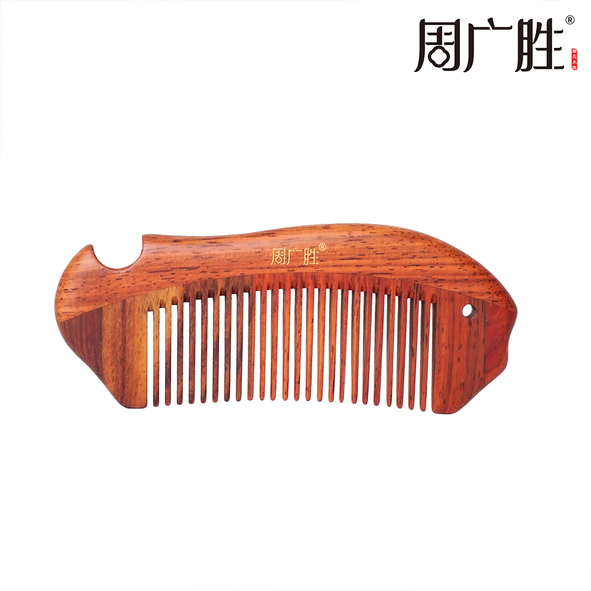 周广胜榫卯工艺合木梳个人清洁护理顺发护发女士专用头皮按摩梳