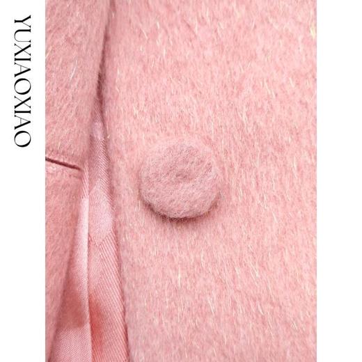 余潇潇【心动赴约】气质亮丝混纺短外套&拼纱伞摆背心裙毛呢套装 商品图2