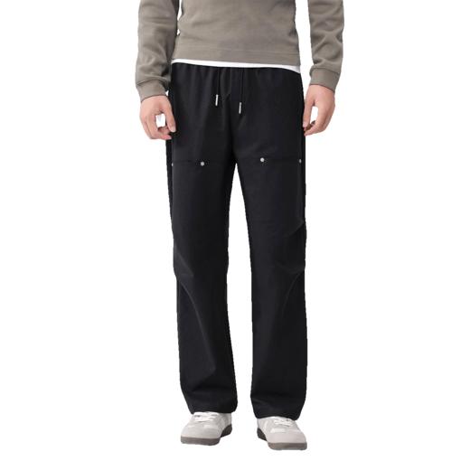 罗蒙秋冬男士休闲裤直筒版型抗皱耐磨舒适亲肤固色时尚百搭休闲长裤 商品图6