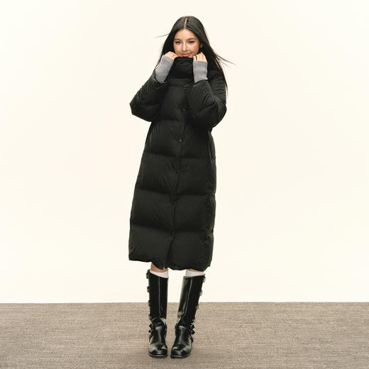 Ariseism 美式复古长款羽绒服女冬季新款保暖外套 商品图1