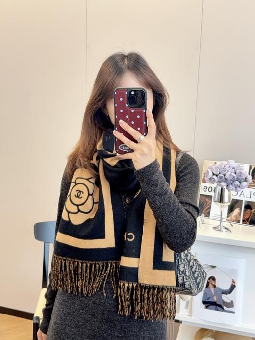 WJ08-香奈儿 高端羊绒针织围巾（QZ*MM） 商品图1