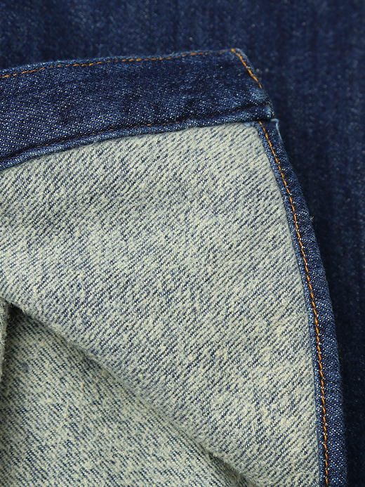 复古深蓝色牛仔衬衫 宽松 oversize 翻领长袖上衣 金属扣设计秋冬叠穿百搭港风衬衣 商品图4