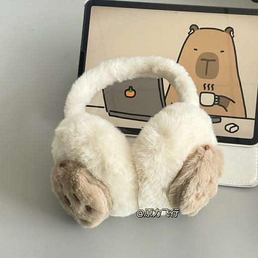 新款【🔥卡皮巴拉过冬两件套】卡皮巴拉仿兔毛全包耳罩 学生保暖耳捂防冻冬季耳罩 女防寒耳包 商品图7