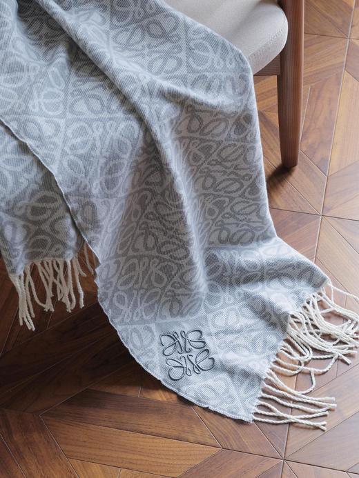 WJ02-罗意威 羊毛 绒线围巾 男女同款情侣款 灰色（QZ*MM） 商品图5