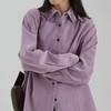 「秋日来信」香芋紫全棉灯芯绒衬衣，绝美显白穿搭，将浪漫与温柔定格【3-5天发货】 商品缩略图1