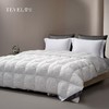 【堂皇】B7F 堂皇净眠锁温匈牙利95鹅绒冬被-白灰220x240cm胎重1250g 商品缩略图0