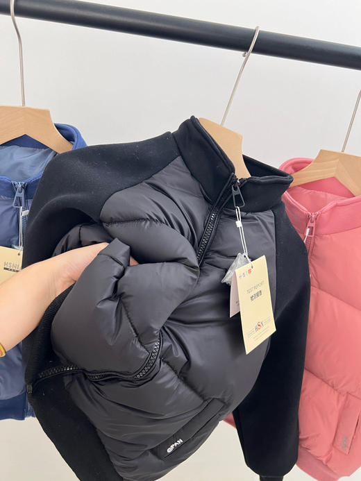 半高领拼接羽绒服 商品图1