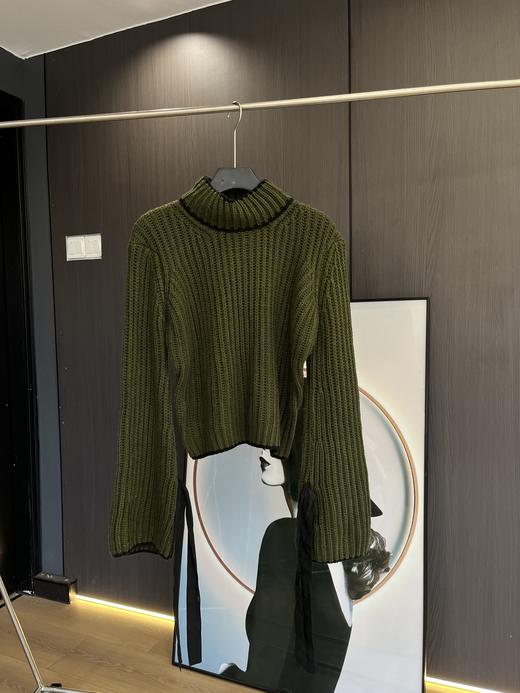 秋冬新款长袖高领设计感短款针织衫 商品图9