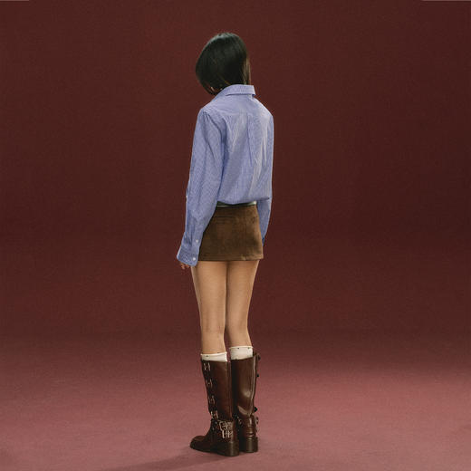 Ariseism 美式复古格子长袖衬衫女秋季新款外套 商品图2