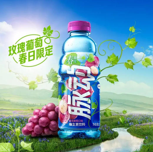 脉动 玫瑰葡萄口味低糖维生素饮料 600ml/瓶 商品图0