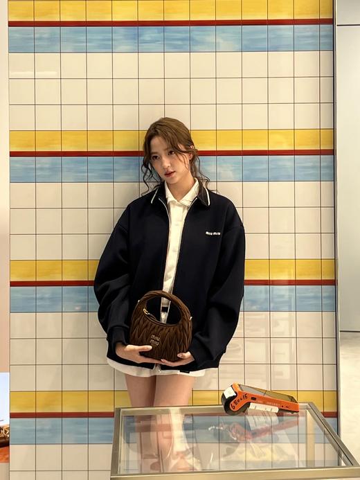 缪缪 25Ss春夏新款 字母刺绣立领拉链卫衣外套 男女同款(DQJ) 商品图7