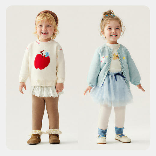 迷你巴拉巴拉女童打底裤儿童亲肤保暖柔软内里抓绒裤子2025冬新款 商品图2