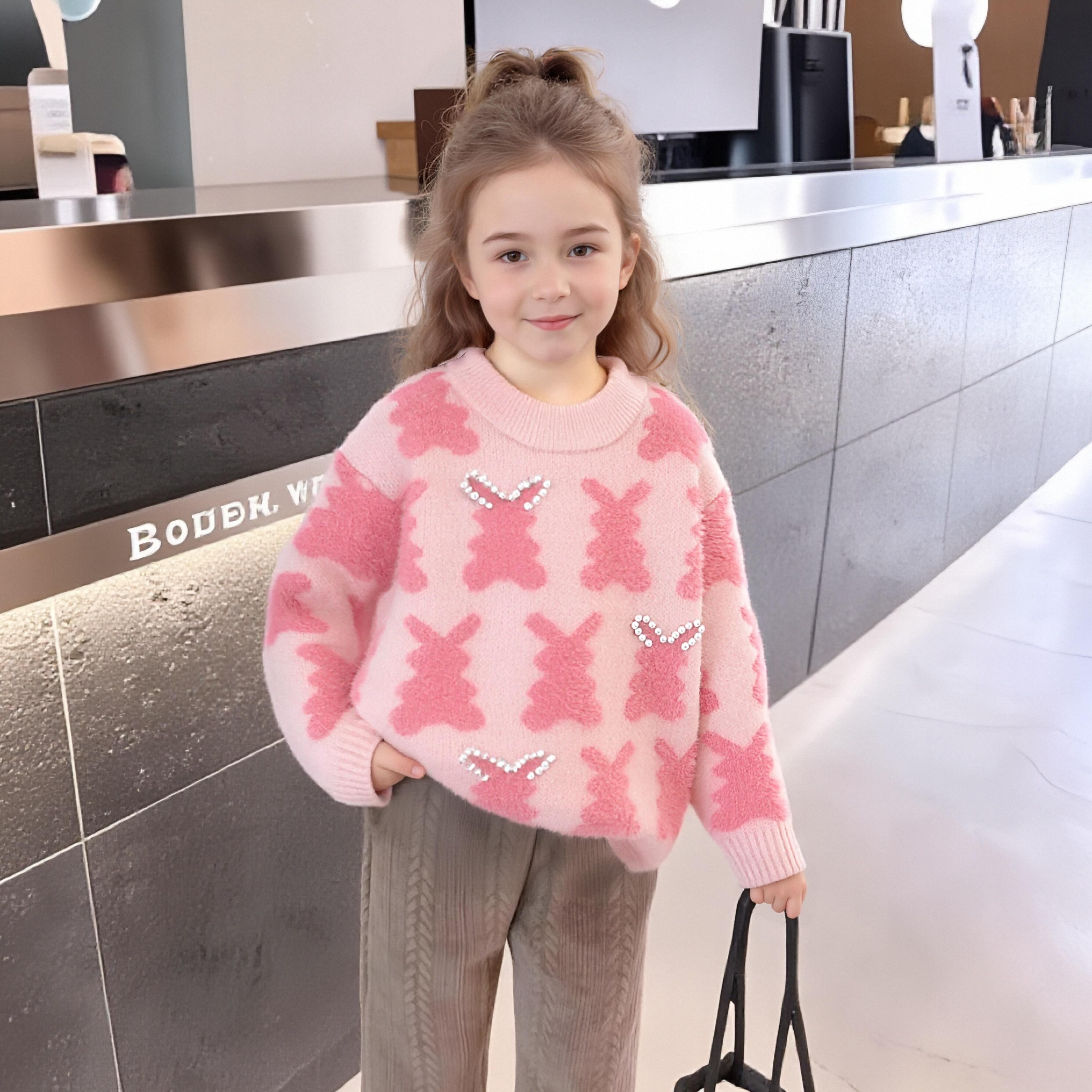 【59.9元一件】儿童水貂绒加厚毛衣软糯舒适男童女童冬季毛衣