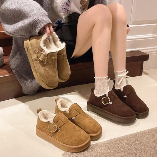 【YW】无忧购厚底加绒勃肯鞋新款复古保暖休闲一脚蹬时尚棉鞋雪地靴A-3（截单后3-5天发货） 商品图1