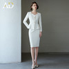 AD白色小香风套装2024减龄搭配一整套秋装高级肌理感收腰长袖外套 商品缩略图0