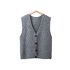 灰色v领针织背心 商品缩略图1