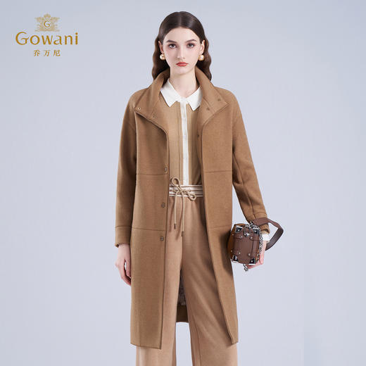 乔万尼羊毛大衣女冬季新款减龄连帽毛呢外套ET4A952 商品图1