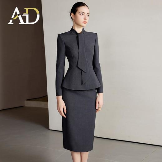 AD西装外套秋冬女2025新款轻奢高级感套装气质名媛灰色西服两件套 商品图2