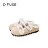 Dfuse迪芙斯2025秋季新款轻便外穿包头凉拖双条带毛毛勃肯鞋女DFD4110007 商品缩略图7