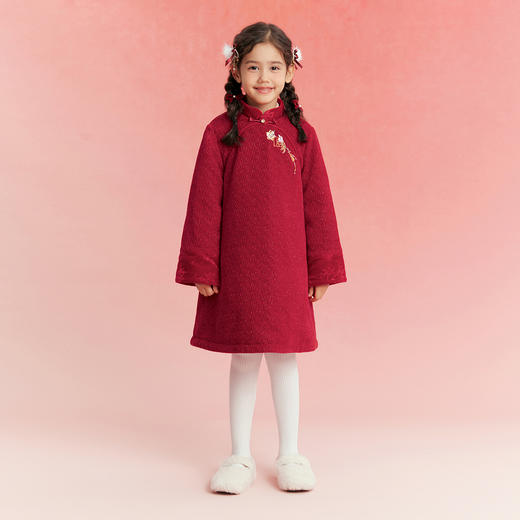 笛莎Deesha观山见女童连衣裙2025冬女童连衣裙 商品图1