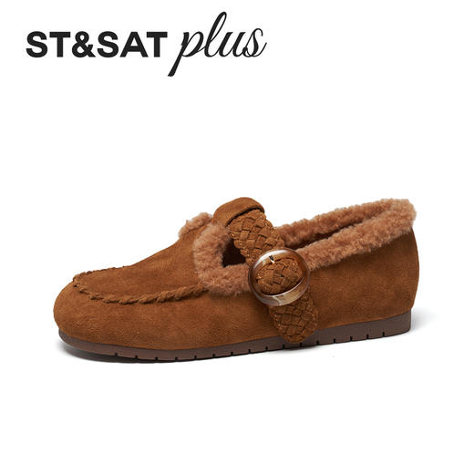 星期六复古编织风加绒保暖勃肯鞋SSD4111548 商品图7