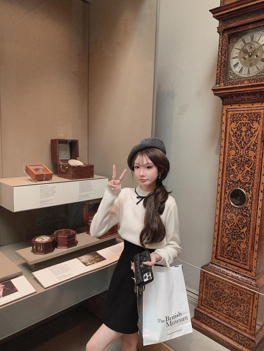 金蘑菇菇  星河手信 精致穿搭组/ 复古甜毛衣半裙 商品图1