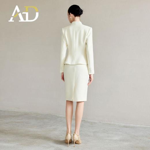 AD浅色职业西装套装女正装高级感无领西服外套时尚通勤职业工作服 商品图4