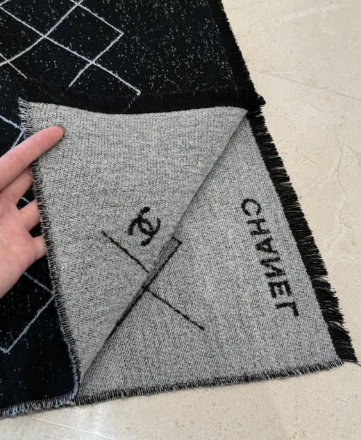 名媛贵妇25A小香双C围巾意大利纱线102905 商品图11