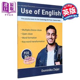 【中商原版】Use of English Five practice tests 英语语言运用 剑桥FCE考试 B2等级 5套模拟测试 附加测试
