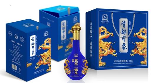 【自营】京忠首都印象玉玺蓝色经典纯粮清香型白酒 52度 500mL 6瓶YT 商品图2