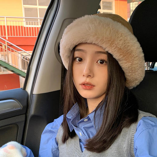 Mr.evil 麂皮绒渔夫帽 版型立体 护耳御寒 内里羊羔绒 软糯厚实 4色可选 商品图3