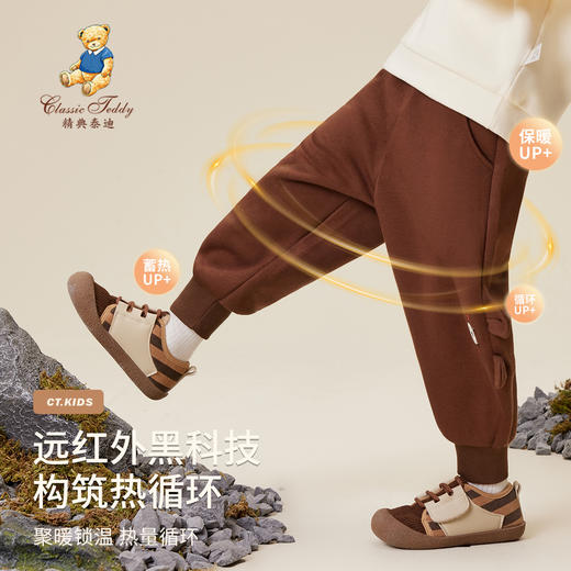 【清仓捡漏】【加绒】【80-100】【精典泰迪】男童冬款加绒卫裤冬季加厚保暖裤 商品图5