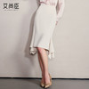 艾尚臣2025新款高级感白色时尚减龄鱼尾裙气质优雅不规则半身裙女 商品缩略图3