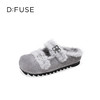 Dfuse迪芙斯2025秋季新款轻便外穿包头凉拖双条带毛毛勃肯鞋女DFD4110007 商品缩略图10