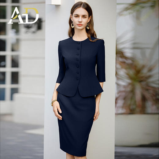 AD新中式职业套裙高端西装套装女2025新款销售工装会务接待工作服 商品图4