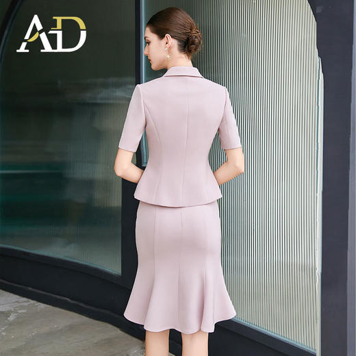 AD减龄漂亮洋气套装女粉色职业装气质女神范西装套裙高端工作服夏 商品图4