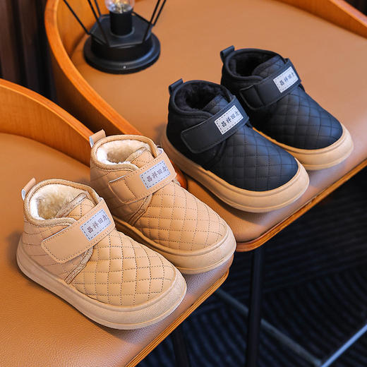 【📣卷起来39.9-49.9/双】21-36码冬季儿童雪地靴男童女童加绒短靴加厚保暖童鞋宝宝棉新款靴子聚 商品图2