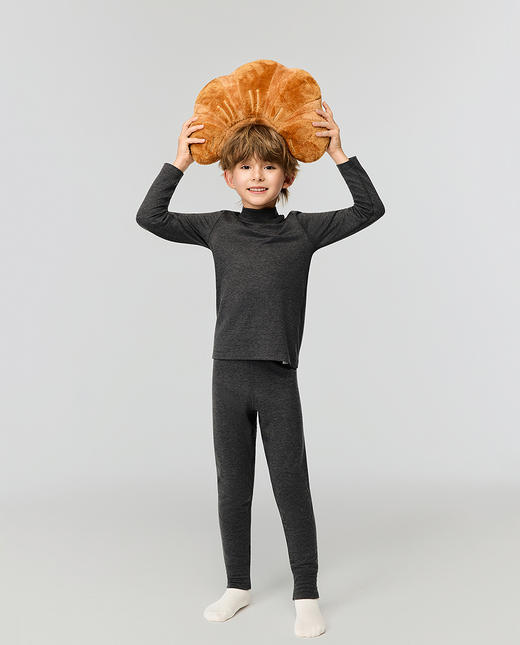 【春上新】8楼爱慕儿童Aimer Kids中性25AW暖尚双层长裤AK373J841，吊牌价499元 商品图3