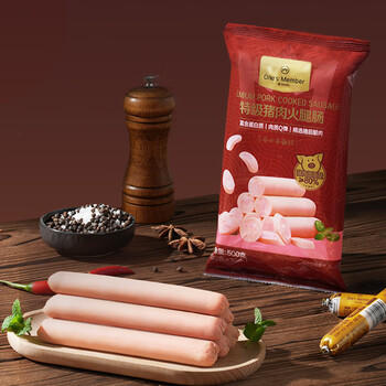 1号会员店（One's Member）特级猪肉火腿肠50g*10支 猪肉添加量80%泡面露营烧烤火车零食香肠 商品图1