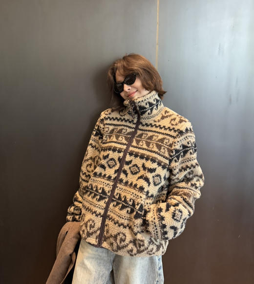 Northbutsoui**复古费尔岛羊羔绒外套102906 商品图12