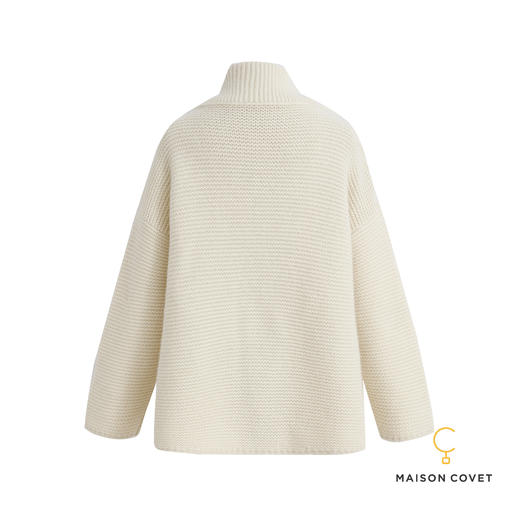 MAISON COVET 纯山羊绒翻领开衫外套 商品图2