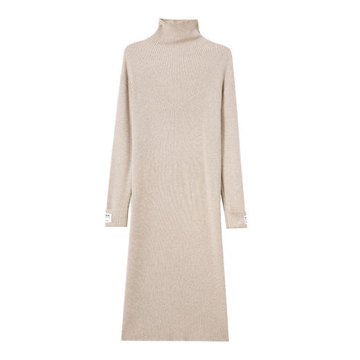 CC高领针织连衣裙轻奢高级感冬天配大衣的毛衣裙长款气质显瘦打底裙 商品图4