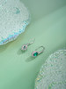 子佩集【翠御玲珑】S925银耳环【EM3085-1-XF】培育宝石祖母绿椭圆耳钩2510 商品缩略图6