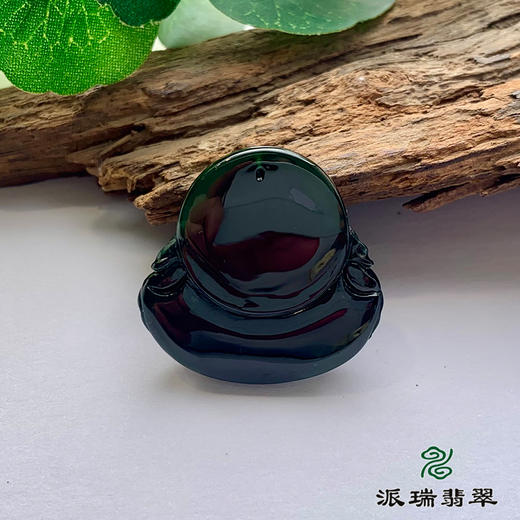 派瑞翡翠 翡翠佛 糯种 墨翠 商品图4