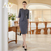 AD奢华大气名媛范西装套装女深灰色通勤职业装盐系轻熟两件套装裙 商品缩略图3