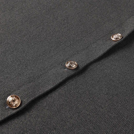 奢姿大码女装2025秋季胖妹妹时尚红色镶边设计开衫吊带裙两件套装9853953650 商品图3