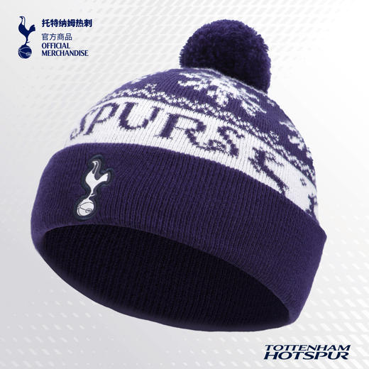 【官方正版】托特纳姆热刺俱乐部 | 拼色针织帽秋冬保暖复古毛线帽 商品图0